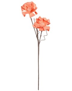 Искусственный цветок Лотос осенний оранжевый 112 см Вещицы