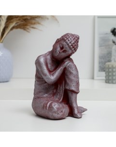 Фигура Будда задумчивый серая 19см Хорошие сувениры