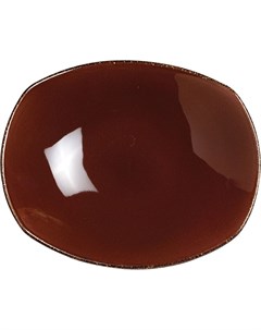 Тарелка глубокая овальная Террамеса мокка 1 л коричневый фарфор 11230586 Steelite