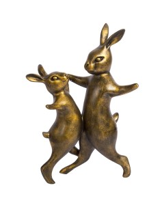 Статуэтка Танцующие кролики Гарда Декор 18х13х30 5 см цвет бронзовый Garda decor