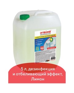 Чистящее средство универсальное Professional Лимон дезинф и отбел эффект 5кг 4шт Лайма