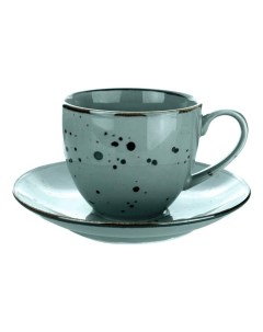 Чайная пара Alumina Tiffany 300 мл бирюзовая Porcelana bogucice