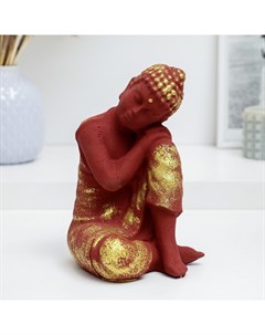 Фигура Будда задумчивый терракотовая 19см Хорошие сувениры