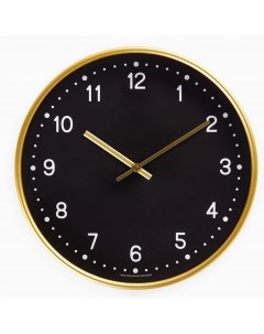 Часы настенные серия Классика плавный ход d 30 5 см золото Troyka