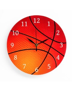 Часы настенные Баскетбольный мяч дискретный ход d 23 5 см Nobrand