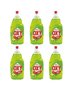 Средство для мытья посуды OXY Зеленое яблоко 450г 6шт Romax