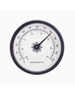 Термометр d 6 5 см черный Nobrand