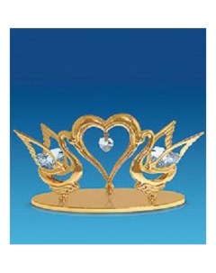 Фигурка декоративная Два лебедя с сердцем 10 см Crystal temptations