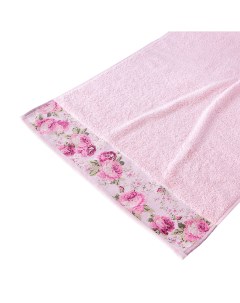 Полотенце для лица с вышивкой розовый Arya