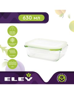 Контейнер пищевой ELP2402G прямоугольный зеленый 630 мл Eley