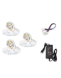 Светодиодная лента LED влагостойкая блок питания и 2 коннектора SMD 3528 1 Daprivet
