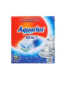Таблетки для посудомоечных машин All in 1 60 шт Aquarius