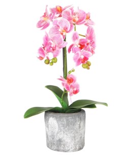 Искусственный цветок Орхидея Light в горшке 42 см 3 цвета Fuzhou