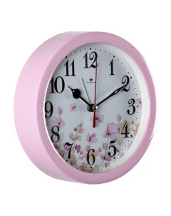 Часы кварцевый 15 см корпус розовый Легкого пробуждения Рубин