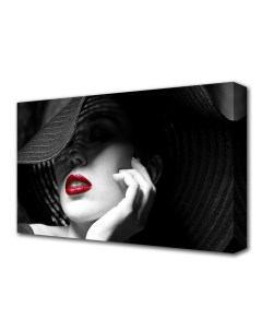 Картина на холсте Дама в шляпе 60 100 см Topposters