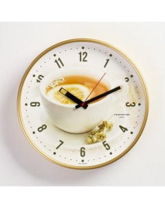 Часы настенные серия Кухня Чай с лимоном d 30 см Troyka