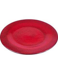 Тарелка фарфоровая Млечный путь красный D 20 см 3013095 Борисовская керамика