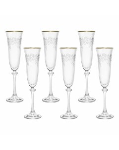 Набор бокалов для шампанского Bohemia Crystal Asio 6 шт 190 мл Crystal bohemia