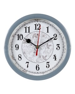 Часы d 15 см корпус перламутр Узор Рубин
