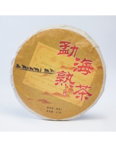 Китайский выдержанный чай Шу Пуэр Mеnghфi shucha 357 г 2019 г блин Nobrand