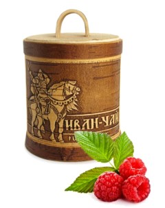 Иван чай с листом малины гранулированный в туеске 150 г Русский дух