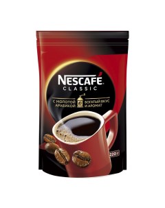 Кофе Classic 100 натур раств порошкообразн с добавл натур жарен молот кофе 220г Nescafe
