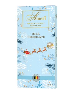 Шоколадная плитка Молочный Шоколад в новогодней упаковке 100 г х 4 шт Ameri
