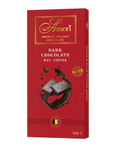 Шоколадная плитка Экстра Горький шоколад 85 100 г х 6 шт Ameri