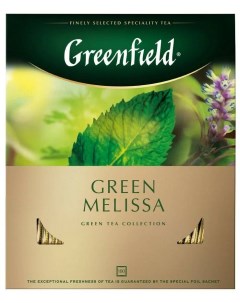 Чай Green Melissa зеленый 100 пак Greenfield