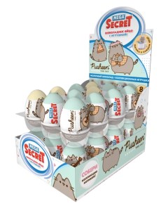 Яйцо шоколадное Pusheen Mega Sеcret с игрушкой 20 гр Упаковка 24 шт Mega secret