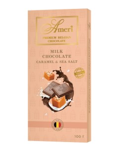 Шоколадная плитка Молочный шоколад с Карамелью и морской солью 100 г х 6 шт Ameri