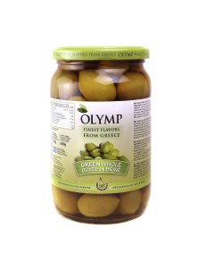 Оливки зеленые сорт Халкидики консервированные в рассоле 400 г Olymp