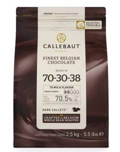 Шоколад горький 70 какао в каллетах Barry 2 5 кг 70 30 38 RT U71 Callebaut
