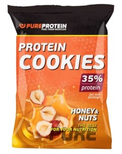 Протеиновое печенье Protein Cookies 80 г мед и орехи Pureprotein