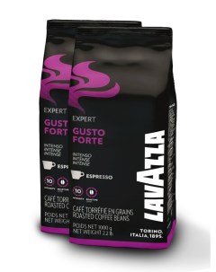 Кофе в зернах Gusto Forte 100 робуста 2 шт х 1 кг Lavazza
