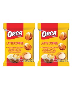 Конфеты карамельные со вкусом кофе и со сливочной начинкой 2 шт по 140 г Orca