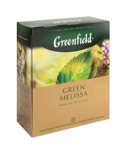 Чай Гринфилд Green Melissa зеленый с мятой 100 пакетиков по 1 5 г Greenfield