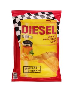 Чипсы картофельные Turbo Diesel со вкусом сырно горчичного соуса 120 г Русскарт