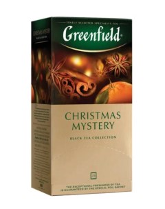 Чай Christmas Mystery черный с корицей 25 пакетиков по 1 5 г 2шт Greenfield