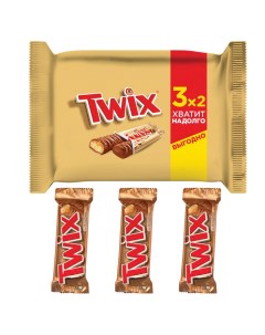 Шоколадный батончик Twix 55г 3шт Mars