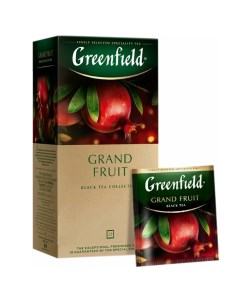 Чай Grand Fruit черный гранат розмарин 25 пакетиков по 1 5 г 2шт Greenfield
