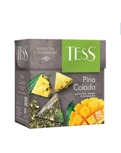 Чай Pina Colada зеленый с ароматом фруктов 20 пирамидок по 1 8 г 2шт Tess