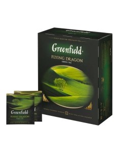 Чай Гринфилд Flying Dragon зеленый 100 пакетиков в конвертах по 2 г 0585 Greenfield