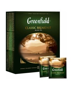 Чай Гринфилд Classic Breakfast черный 100 пакетиков в конвертах по 2 г Greenfield