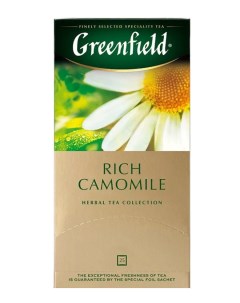 Чай Rich Camomile Ромашковый травяной 25 пакетиков по 1 5 г 2шт Greenfield