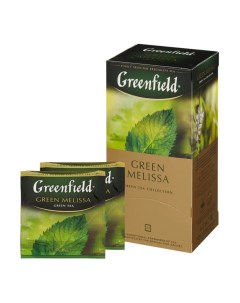 Чай Гринфилд Green Melissa зеленый 25 пакетиков по 1 5 г 2шт Greenfield