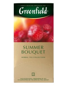 Чай Summer Bouquet фруктовый малина шиповник 25 пакетиков по 1 5 г Greenfield