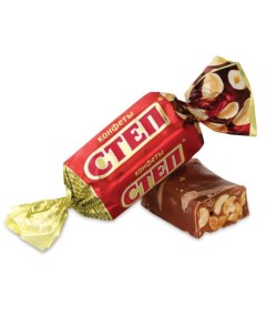 Конфеты шоколадные Золотой Степ с мягкой карамелью и арахисом 1000 г Slavyanka