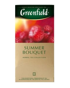 Чай Summer Bouquet фруктовый малина шиповник 25 пакетиков по 1 5 г 2шт Greenfield