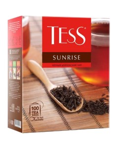 Чай Тесс Sunrise черный цейлонский 100 пакетиков по 1 8 г 0918 09 Tess